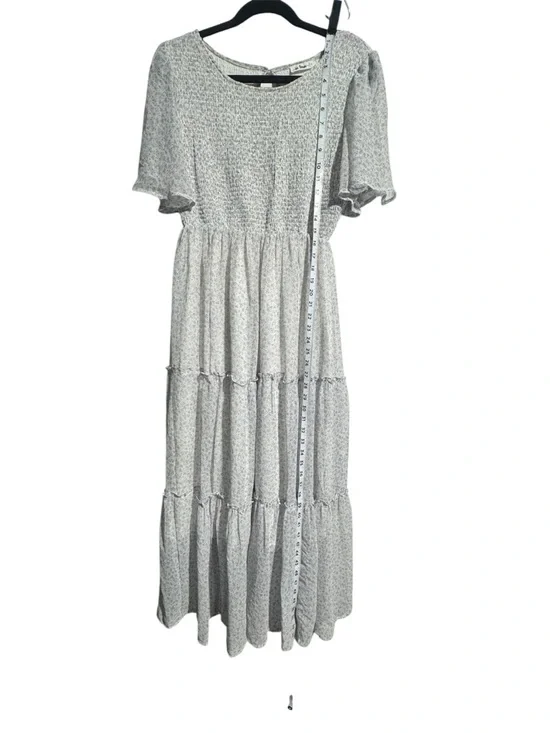 In Loom Smocked Tiered Maxi Dress – Size Large Boho Cottagecore Prairie Flowy - Picture 10 of 13